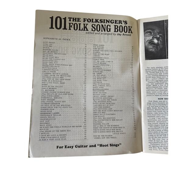 VTG Folksinger’s Folk Song Book East Guitar Hoot Sings Jay Arnold Chord Playing - Picture 5 of 7